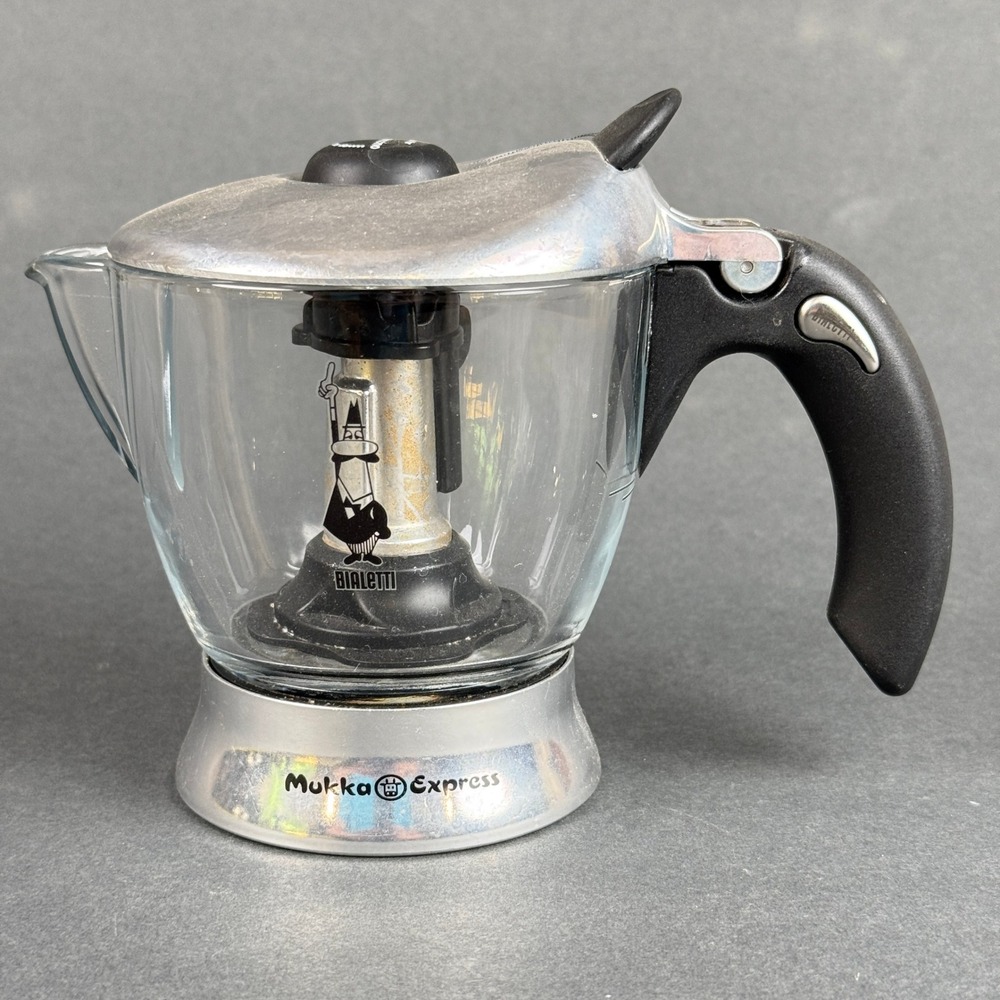 Bialetti Mukka Express Glass Cappuccino Maker Upper Carafe Replacement
